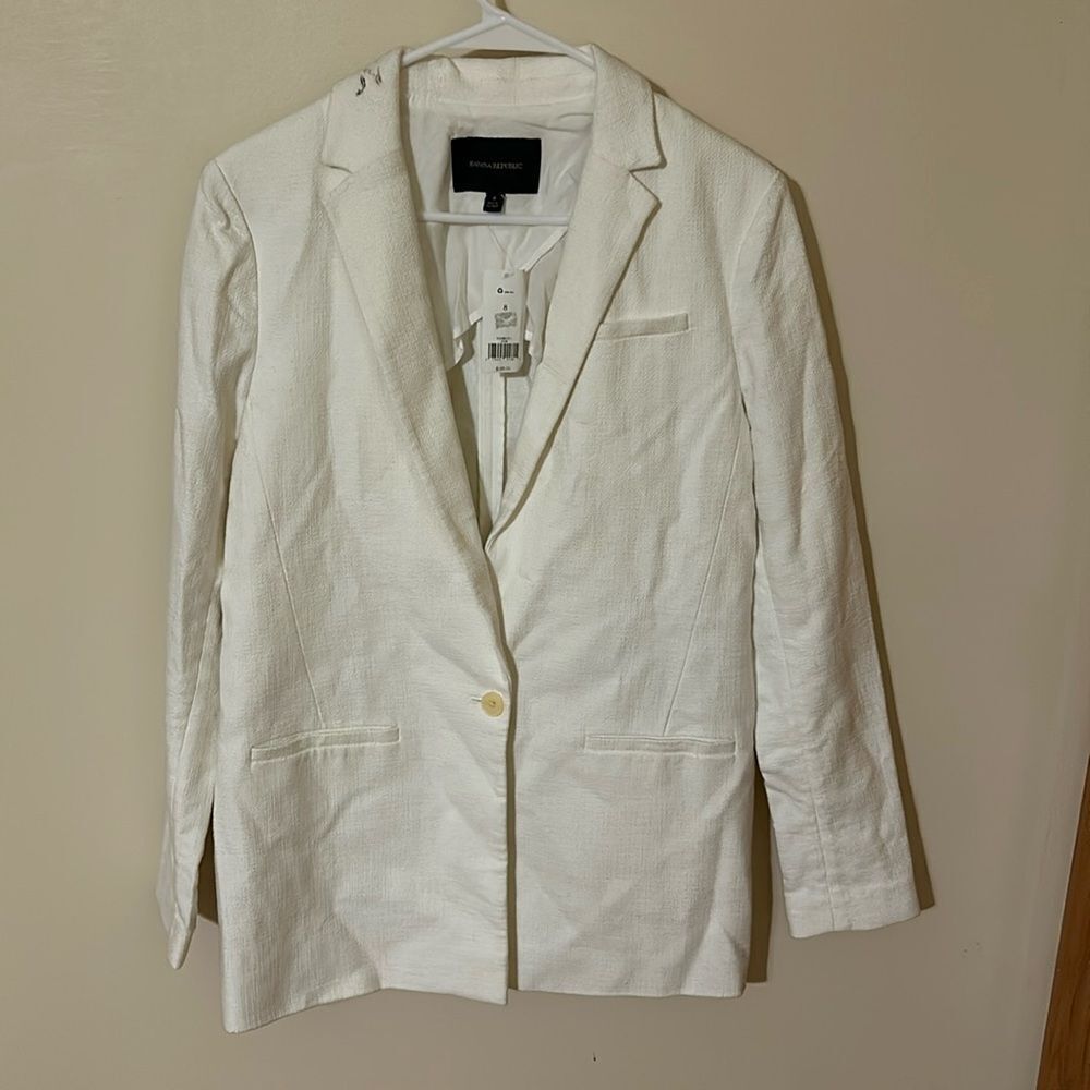 Banana Republic cream blazer Jacket size 8 nwt
